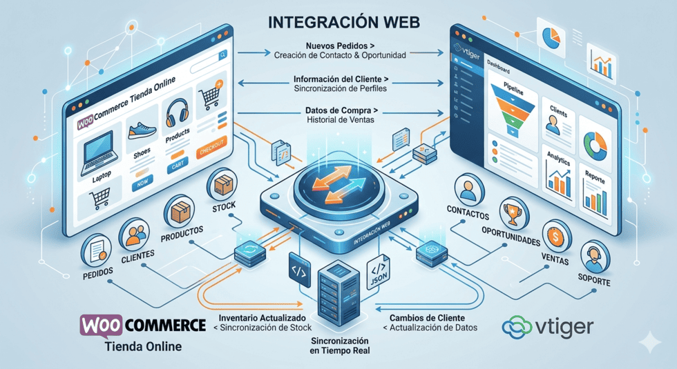 integracion web de crm vtiger con woocommerce